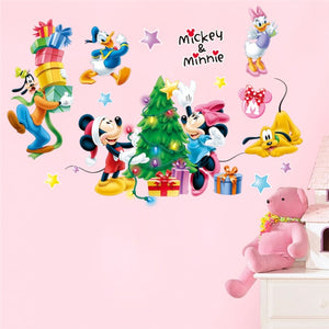 Cartoon Mickey & Minnie Wall Stickers