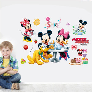 Cartoon Mickey & Minnie Wall Stickers