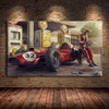 Vintage Car Poster Ferraris Classic Racing F1 Race Car - Pretty Art Online