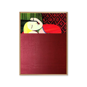 Funny Abstract Figure Canvas Painting Wall Art - Pretty Art Online