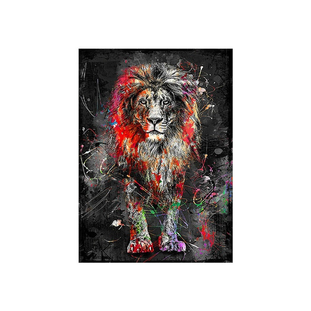 Abstract Colourful Lion - Pretty Art Online