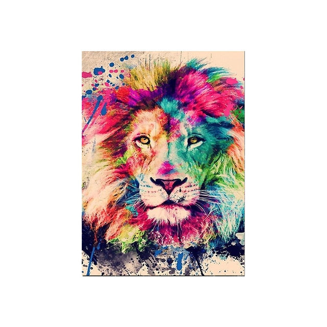Abstract Colourful Lion - Pretty Art Online