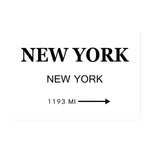 Modern New York, Paris & London City World Map Wall Art