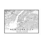 Modern New York, Paris & London City World Map Wall Art