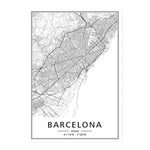 Modern New York, Paris & London City World Map Wall Art