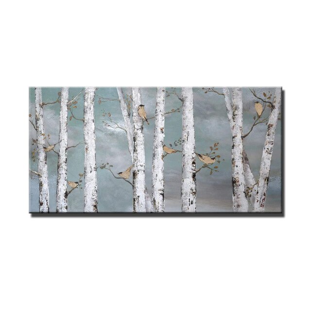 Wall Art Hand-Painted Landscape Forest Oil Painting - Pretty Art Online