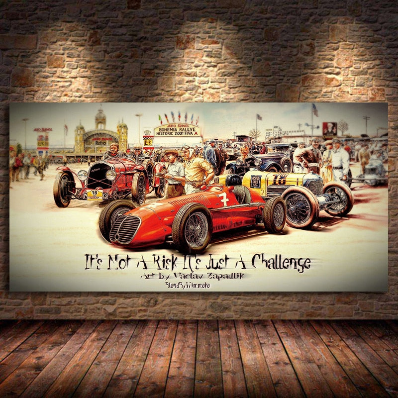 Vintage & Retro Car Poster - Pretty Art Online