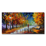 Modern Abstract Walking Down The Street Oil Painting Canvas