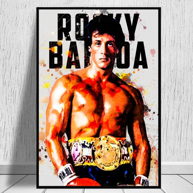 Abstract Rocky Balboa Never Stop Artwork