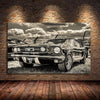 Classic Mustang Sports Car Poster Wall Art - Pretty Art Online