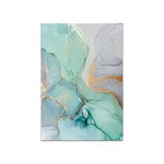 Teal Marble Abstract Artwork - Pretty Art Online