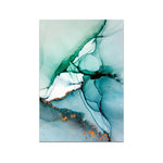 Teal Marble Abstract Artwork - Pretty Art Online