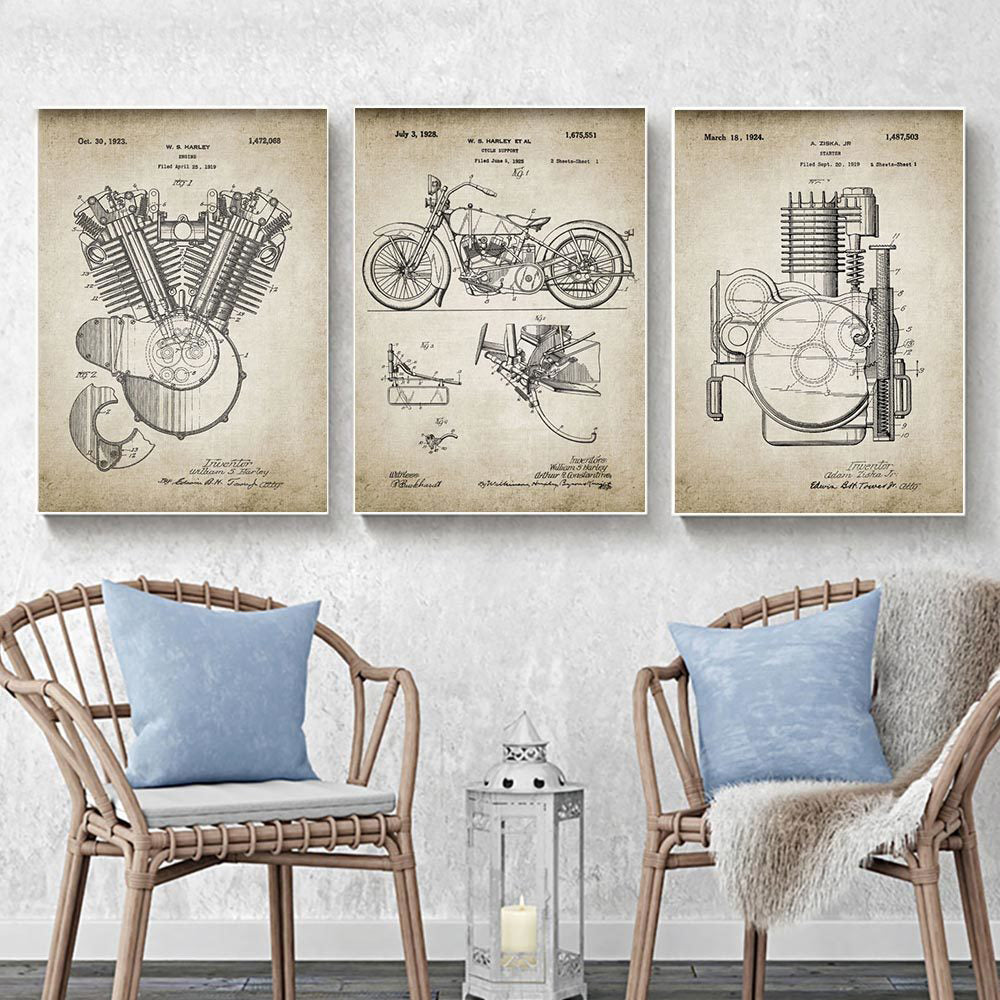 Engine Patent Wall Art