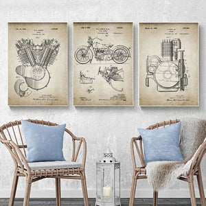 Engine Patent Wall Art