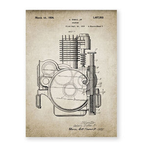 Engine Patent Wall Art