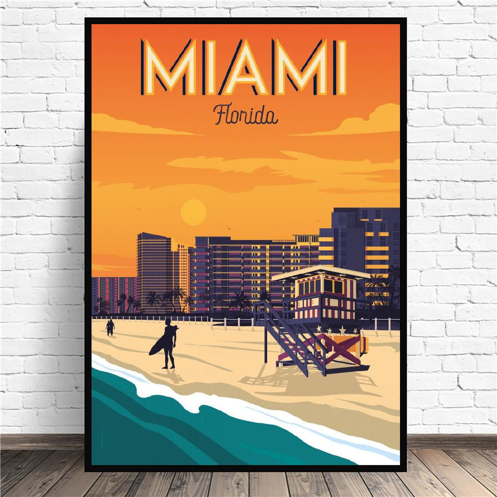 Miami Beach Travel Art