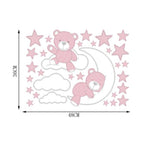 Cute Moon Stars Bear Wall Stickers