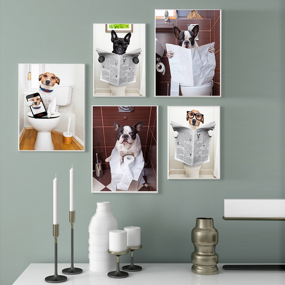 Modern Nordic Style Puppy Artwork