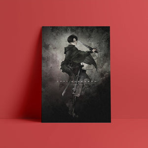 Levi Ackerman Attack on Titan Painting Wall Artwork - Pretty Art Online