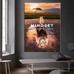 Mindset Is Everything Motivational Canvas Artwork