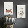 Fox & Deer Nursery Artwork - Pretty Art Online