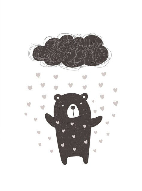 Teddy Bear Nursery Prints Wall Art - Pretty Art Online