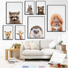 Nursery Room Decor - Smiling Animals - Pretty Art Online