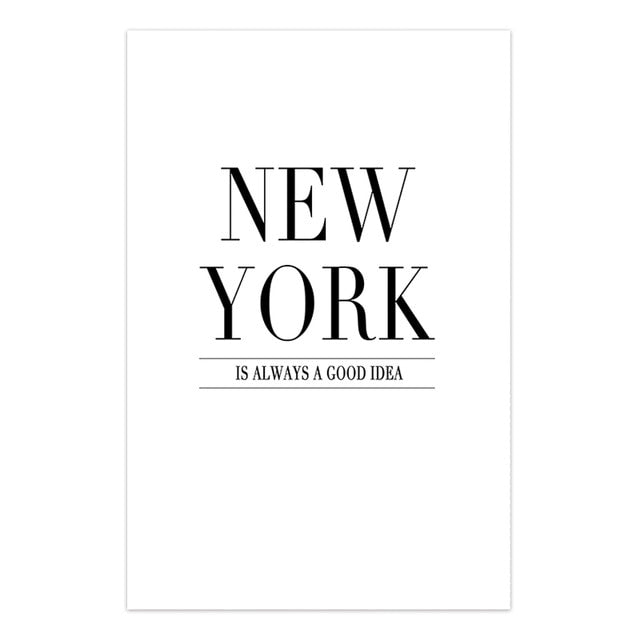 Black And White New York Canvas