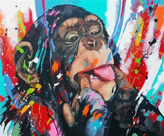 Abstract Monkey Painting - Pretty Art Online