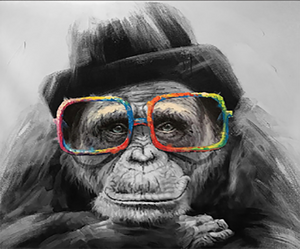 Abstract Monkey Painting - Pretty Art Online