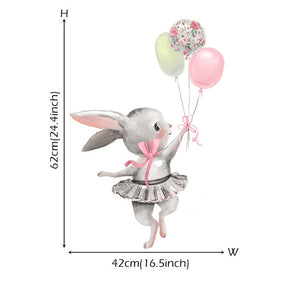 Watercolour Cartoon Bunny Wall Stickers