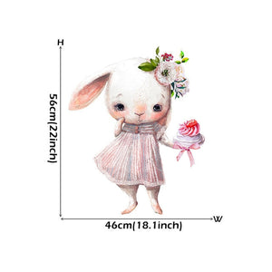 Watercolour Cartoon Bunny Wall Stickers