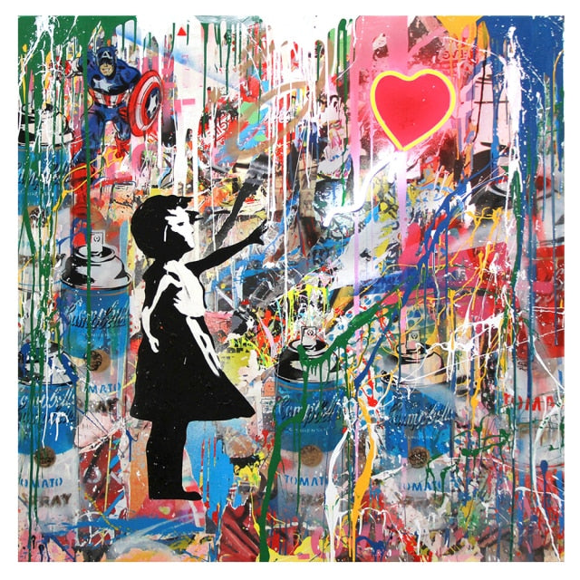 The Girl Chasing Red Balloon Canvas Art