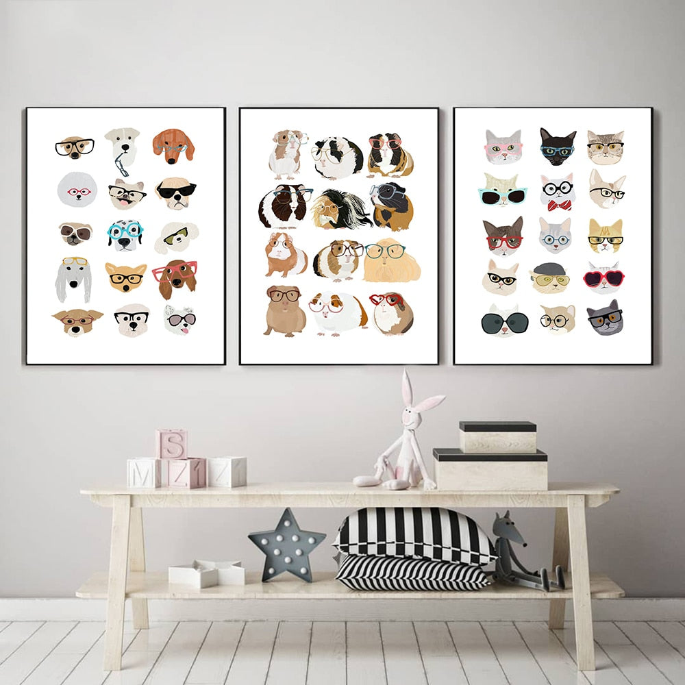 Cute Animals Nursery Canvas