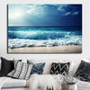 Blue Ocean Waves Canvas - Pretty Art Online