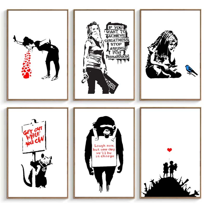 Banksy Abstract Graffiti Art