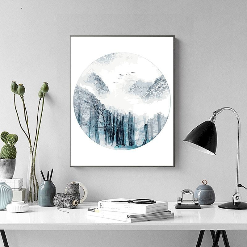 Gatyztory Frame Mountain Modern Artwork - Pretty Art Online