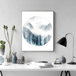 Gatyztory Frame Mountain Modern Artwork - Pretty Art Online