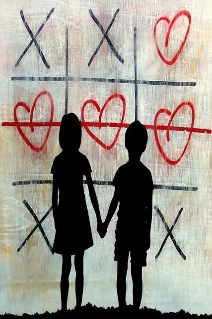 Banksy Artwork Brother And Sister Love Canvas