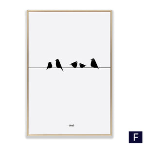 Modern Black And White Cat Wall Art