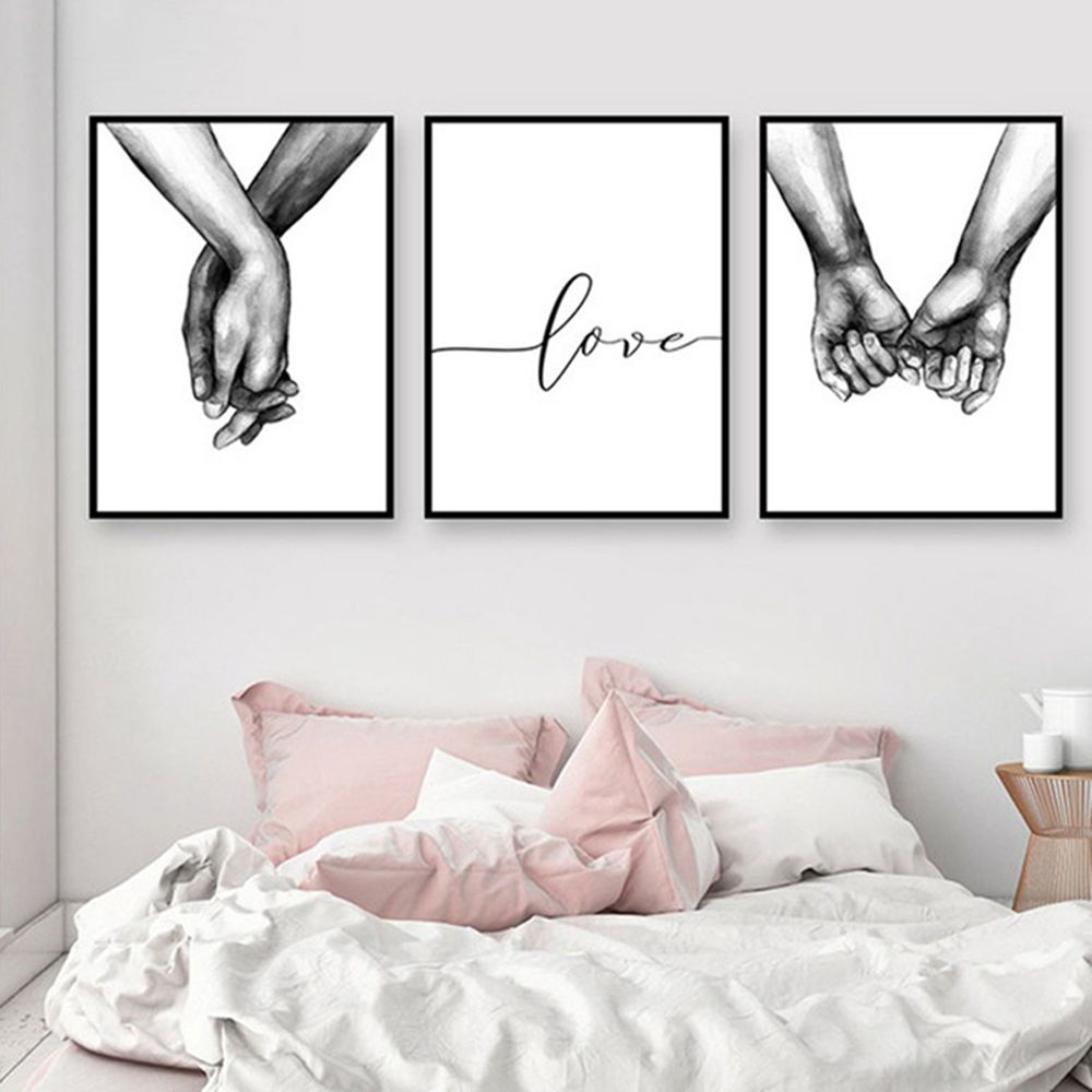 Holding Hands Love Wall Art - Pretty Art Online