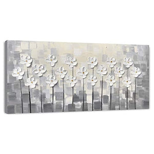 Abstract Flowers Oil Painting Canvas Art - Pretty Art Online