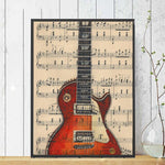 Guitar Sheet With Cords Music Artwork