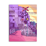 Purple World City Street Artwork - Pretty Art Online