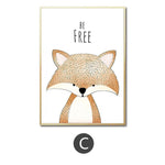 Fox, Deer, Hedgehog, Rabbit & Raccoon Nursery Inspirational Wall Art - Pretty Art Online
