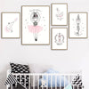 Doodle Nursery Art Cartoon Little Ballerina - Pretty Art Online