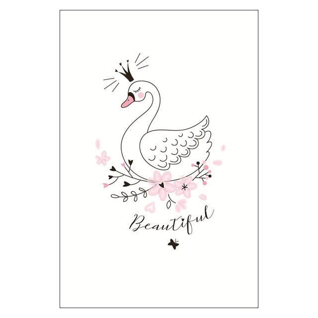 Doodle Nursery Art Cartoon Little Ballerina - Pretty Art Online