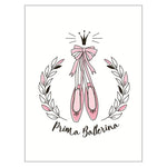 Doodle Nursery Art Cartoon Little Ballerina - Pretty Art Online