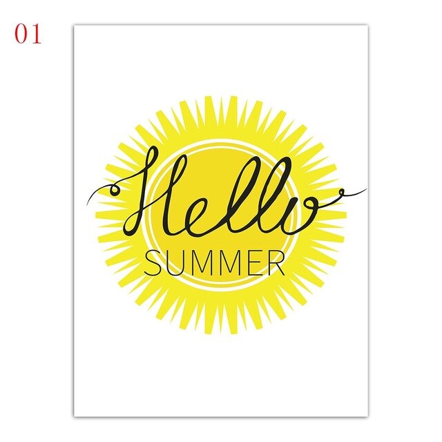 Hello Summer Wall Art - Pretty Art Online