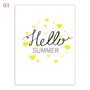 Hello Summer Wall Art - Pretty Art Online